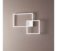 Plafoniera Moderna Cross Alluminio Bianco Opaco Led 45W Dimmerabile Ip20