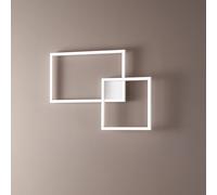 Plafoniera Moderna Cross Alluminio Bianco Opaco Led 45W Dimmerabile Ip20 [EEK: A++]