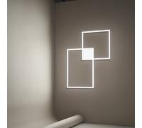 PLAFONIERA IN ALLUMINIO COLORE BIANCO CROSS LED 64W CCT 3000K 4000K 6000K CRI?80 220-240V 50/60Hz 4800Lm