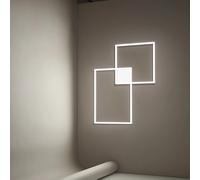 Plafoniera Moderna Cross Alluminio Bianco Opaco Led 64W Dimmerabile Ip20 [EEK: A++]