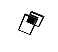Plafoniera Moderna Cross Alluminio Nero Opaco Led 20W Dimmerabile Ip20