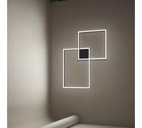 Plafoniera Moderna Cross Alluminio Nero Opaco Led 64W Dimmerabile Ip20