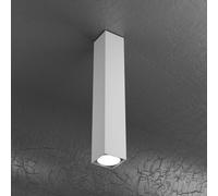 Plafoniera Moderna Cubica Plate Metallo Grigio 1 Luce Gx53
