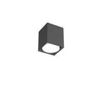 Plafoniera Moderna Cubica Plate Metallo Grigio Antracite 1 Luce Gx53 10Cm