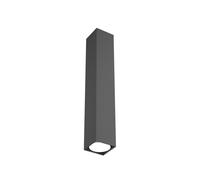 Plafoniera Moderna Cubica Plate Metallo Grigio Antracite 1 Luce Gx53