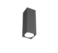 Plafoniera Moderna Cubica Plate Metallo Grigio Antracite 1 Luce Gx53 25Cm