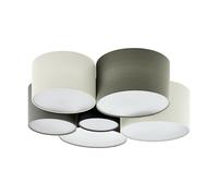 Plafoniera moderna design tessuto 6 luci per soggiorno e camera GL0110