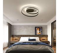 Plafoniera moderna dimmerabile a LED con telecomando, 50W, 4250LM, design creativo a spirale circolare, soggiorno/camera da letto/studio/sala da pranzo/lampadario, nero, 46 cm