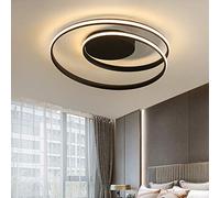 Plafoniera moderna dimmerabile a LED con telecomando,65W, 5525LM, design creativo a spirale circolare, soggiorno/camera da letto/studio/sala da pranzo/lampadario, nero, 60 cm