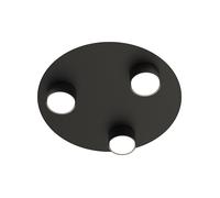 Plafoniera Moderna Dioniso Acciaio Nero 3 Luci Gx53 Ip20