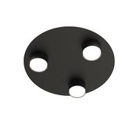 Plafoniera Moderna Dioniso Acciaio Nero 3 Luci Gx53 Ip20 [EEK: A++]