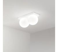 Plafoniera Moderna Dot Metallo Bianco Opaco Led 16W Ip40 [EEK: A++]
