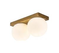 Plafoniera Moderna Dot Metallo Ottone Brunito Led 16W Ip40
