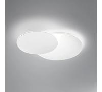 Plafoniera Moderna Drum Metallo Bianco Acrilico Led 33W 3000K