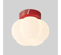 Plafoniera moderna e minimalista a forma di zucca a LED vicino all'apparecchio di illuminazione Lampada a vento bianca di metà secolo bianca piccola lampada a vento nordica crema per corridoio