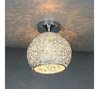 Plafoniera Moderna E Semplice, di Piccole Dimensioni, con Corpo in Alluminio E Cavo, Design Semi-Cavo. Facile da Installare. Silver