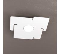 Plafoniera Moderna Echo Metallo Bianco 1 Luce Gx53