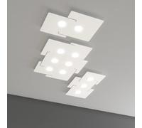 Plafoniera Moderna Metallo Bianco 2 Luci Gx53