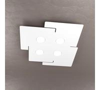 Plafoniera Moderna Echo Metallo Bianco 4 Luci Gx53