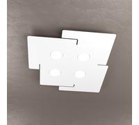 Plafoniera Moderna Echo Metallo Bianco 4 Luci Gx53 [EEK: A++]