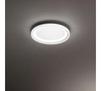 Plafoniera Contemporanea Edge Alluminio Bianco Led Integrato 38W