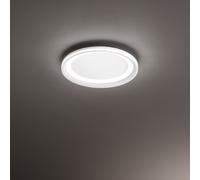 Plafoniera Contemporanea Edge Alluminio Bianco Led Integrato 38W