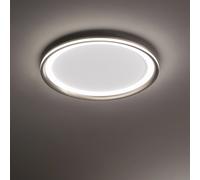 Plafoniera Moderna Edge Alluminio Grigio Acrilico Led 66W 3000K [EEK: A++]