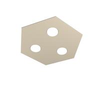 Plafoniera Moderna Esagonale Hexagon Metallo Sabbia 3 Luci Led 12X3W