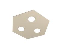 Plafoniera Moderna Esagonale Hexagon Metallo Sabbia 3 Luci Led 12X3W [EEK: A++]