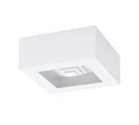 Plafoniera Moderna Ferreros Acciaio Bianco 1 Luce Led Integrato 6,3W