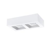 Plafoniera Moderna Ferreros Acciaio Bianco 2 Luci Led Integrato 6,3W [EEK: A++]