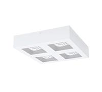 Plafoniera Moderna Ferreros Acciaio Bianco 4 Luci Led Integrato 6,3W [EEK: A++]