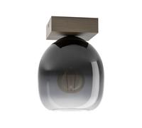 Plafoniera Moderna Filago Legno Marrone 1 Luce E27