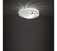 Plafoniera Moderna Flat Polilux ® Bianco 1 Luce E27 D50Cm [EEK: A++]