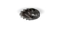 Plafoniera Moderna Flat Polilux ® Nero 1 Luce E27 D60Cm