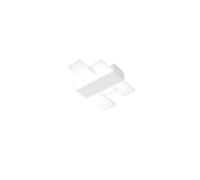 Plafoniera Moderna Flight Metallo Bianco Diffusore Acrilcico Satinato Led 16W