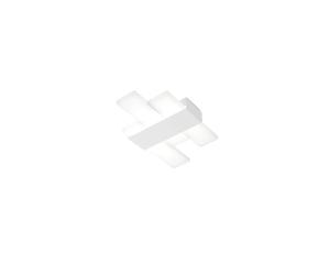 Plafoniera Moderna Flight Metallo Bianco Diffusore Acrilcico Satinato Led 16W