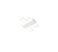 Plafoniera Moderna Flight Metallo Bianco Diffusore Acrilcico Satinato Led 16W