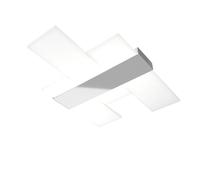 Plafoniera Moderna Flight Metallo Grigio Diffusore Acrilcico Sat. Bianco Led 40W