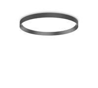 Plafoniera Moderna Fly Alluminio-Materie Plastiche Nero Led 53W 3000K D60Cm