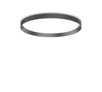 Plafoniera Moderna Fly Alluminio-Materie Plastiche Nero Led 53W 3000K D60Cm