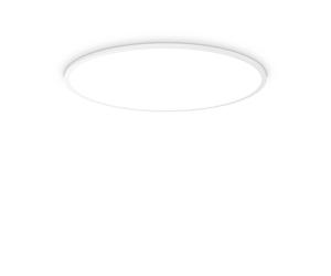 Plafoniera Moderna Fly Slim Alluminio-Plastiche Bianco Led 65W 3000K D90Cm