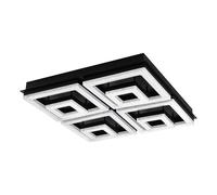 Plafoniera Moderna Fradelo 1 Acciaio Nero Luce Led Integrato 46,5W