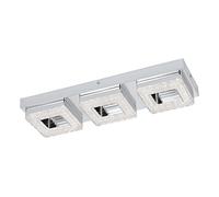Plafoniera Moderna Fradelo Acciaio Cromo 3 Luci Led Integrato 3,5W [EEK: A++]