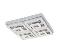 Plafoniera Moderna Fradelo Acciaio Cromo Luce Led Integrato 46,5W [EEK: A++]