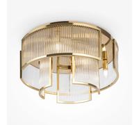 Plafoniera Moderna Frame 6 Luci E14 60W Metallo Oro Ip20