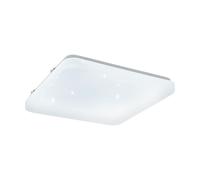 Plafoniera Moderna Frania-S Acciaio Bianco Luce Led Integrato 10W
