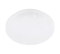 Eglo LED soffitto Frania-S, lampada cielo stellato con effetto | cristallo, luce da parete in acciaio e plastica in bianco, illuminazione per bagno e cucina, bianco neutra, IP44, Ø 31 cm