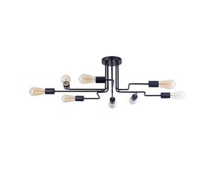 Plafoniera Moderna Gilbert Metallo Nero 8 Luci [EEK: A++]