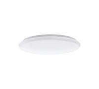 Plafoniera Moderna Giron Acciaio Bianco Luce Led Integrato 36W
